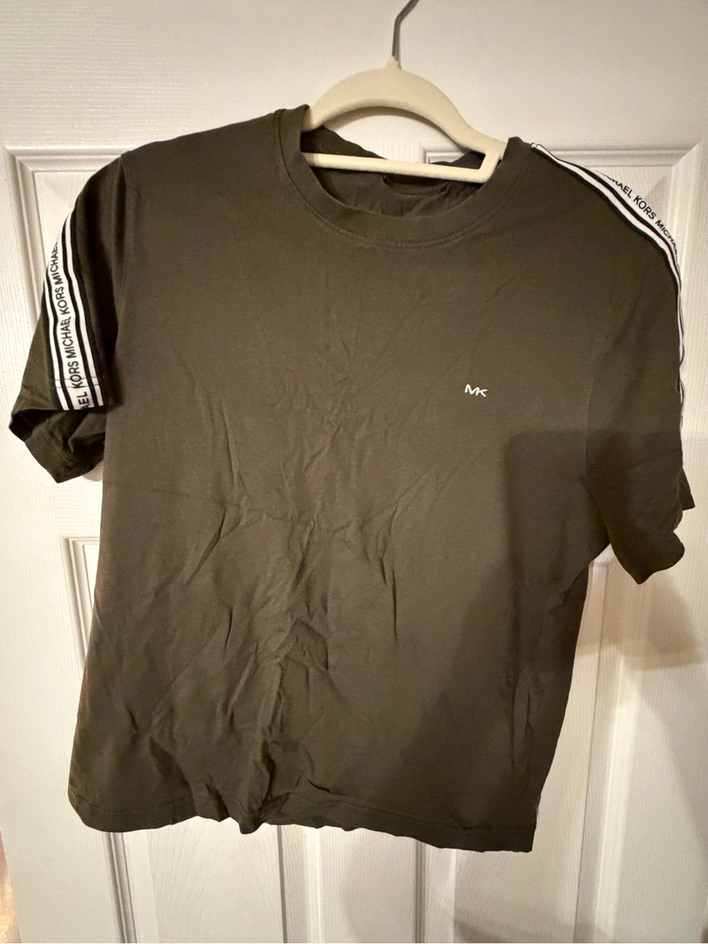 Michael Kors Olive Green Short-Sleeve Logo T-shirt Size Small